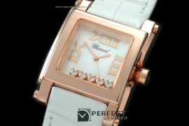 CP00006 Happy Sports Square RG/LE MOP White Swiss Quartz