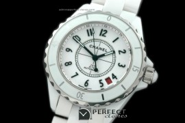 CHA00188 J12 BN Limited Ed White Ceramic Men Asia Eta 2824-2