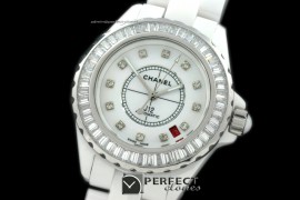 CHA0019J12 BN Limited Ed White Cer/Dia Men Asia Eta 2824-2