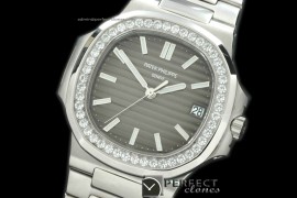PP00007S Nautilis Jumbo SS/SS/Diam Grey Swiss SW 200