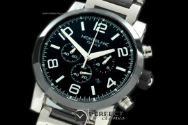 MB10058 Timewalker Chronograph SS/Cer/SS Black Quartz Chrono