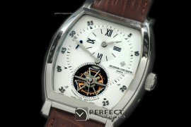 VCM00106 Malte Regulator Tourbillon SS/LE Wht Dial Flying Tourbi