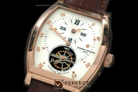 VCM00108 Malte Regulator Tourbillon RG/LE Wht Dial Flying Tourbi