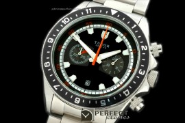 TU10012 Heritage Chrono SS/SS Black Jap Quartz Chrono