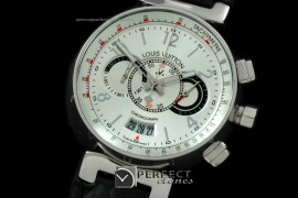 LV01041 Tambour Chrono SS/RU White Jap Quartz Chrono