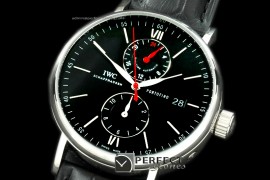 IWPT10022 Portofino Chrono SS/LE Black Asian 21J Faux Chrono