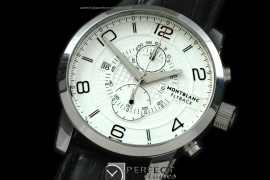 MB10041 Timewalker Flyback Chrono SS/LE White Quartz Chrono