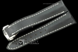 OMLE10009 Black Calf leather strap For 45.5mm PO C/W Clasp