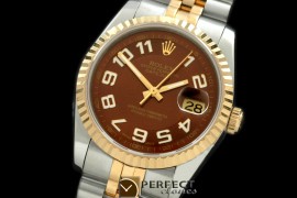 RDJMT01047 SS/YG Jubliee Brown Numeral Swiss Eta 2836-2