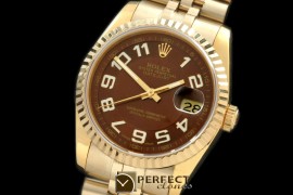 RDJMF01047 FG Jubliee Brown Numeral Swiss Eta 2836-2