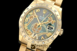 RDJmF06002 2011 Flora Oyster/Diam YG M-Green Swiss Eta 2836-2