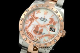 RDJMTR06001 2011 Flora Oyster/Diam SS/RG P-White Swiss Eta 2836-