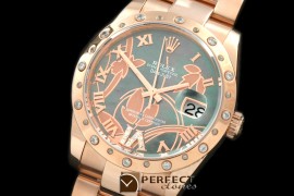 RDJMFR06002 2011 Flora Oyster/Diam RG M-Green Swiss Eta 2836-2