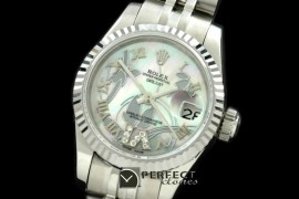 RDJLS06041 2011 Flora Jubilee/Fluted SS P-White Swiss Eta 2671-2