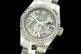 RDJLS06072 2011 Flora Oyster/Fluted SS M-Green Swiss Eta 2671-2