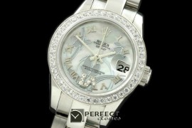 RDJLS06081 2011 Flora Oyster/Diam SS P-White Swiss Eta 2671-2