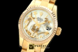 RDJLF06071 2011 Flora Oyster/Fluted YG P-White Swiss Eta 2671-2