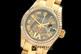 RDJLF06072 2011 Flora Oyster/Fluted YG M-Green Swiss Eta 2671-2