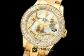 RDJLF06081 2011 Flora Oyster/Diam YG P-White Swiss Eta 2671-2