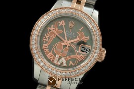 RDJLTR06052 2011Flora Jubilee/Diam SS/RG P-White Swiss Eta 2671