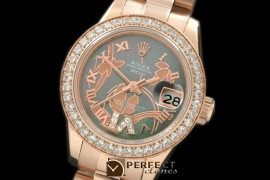 RDJLFR06022 2011 Flora Pres/Diam RG M-Green Swiss Eta 2671-2
