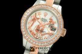 RDJLTR06081 2011 Flora Oyster/Diam SS/RG P-White Swiss Eta 2671-