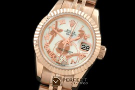 RDJLFR06041 2011 Flora Jubilee/Fluted RG P-White Swiss Eta 2671-