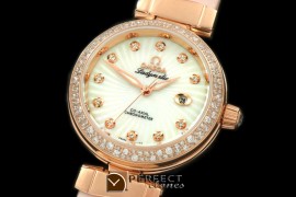 OMDEL00036L Deville Ladymatic RG/LE/DIA Wht S-2671
