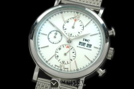 IWPT10026M Portofino Chrono SS/ME White Asian 21J Faux Chrono