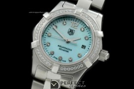 TGAQL10097 Aqracer Ladies SS/SS/Diam MOP Blue Diam S-Q
