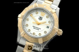 TGAQL10111 Aqracer Ladies TT/TT White Diam S-Qtz