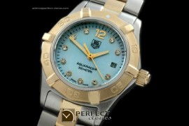 TGAQL10117 Aqracer Ladies TT/TT M-Blue Diam S-Qtz