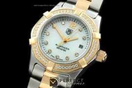 TGAQL10213 Aqracer Ladies TT/TT/Diam P-Wht Diam S-Qtz