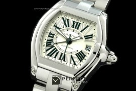 CARR10005 Men Roadster GMT SS/SS White Swiss Eta2836