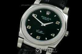 RLC00127 Cellini SS/LE Black Num Swiss Quartz