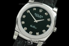 RLC00117 Cellini SS/LE Black Swiss Quartz