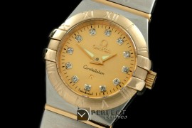 OMCO00033 Double Eagle Ladies SS/YG/TT Gold S-Qtz