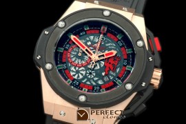 HBKP10201 King Power MUFC RG/LE Black Jap Qtz Chrono