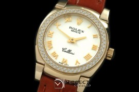 RLCM00201D Ladies Mini Cellini YG/LE White Roman Swiss Quartz