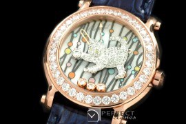 CP00065L Happy Sports Animal Kingdom RG/LE Diam White Swiss Qtz