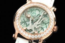 CP00066L Happy Sports Animal Kingdom RG/LE Diam White Swiss Qtz