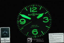 BOC10015 BR01-92 Black/Green Wall Clock 30mm