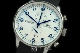 IWPG19992 Portuguese Rattrapante Chrono SS/RU White/Blue Jap OS