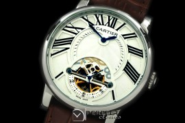 CARDC10041 Ronde de Cartier Tourbillon SS/LE White Asian 2813