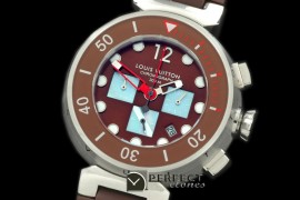 LVD01001 Tambour Men Diving Chrono SS/RU Brown Jap OS Qtz