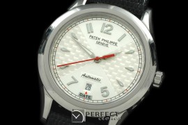 PP00111 Calatrava Men SS/LE White Swiss 2824-2
