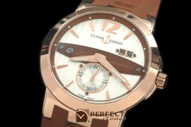 UNDT10033 Dual Time Men RG/RU White/Brown Asian 2813 23J