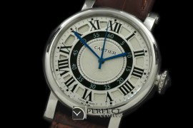 CARDC01001 Ronde De Cartier Automatic SS/LE White Asian 2824