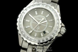 CHA-CM-3002D J12 Chromatic Men TI/CER Grey Jap Quartz/Boxset