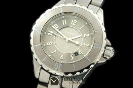 CHA-CM-2001 J12 Chromatic Ladies TI/CER Grey Jap Quartz/Boxset
